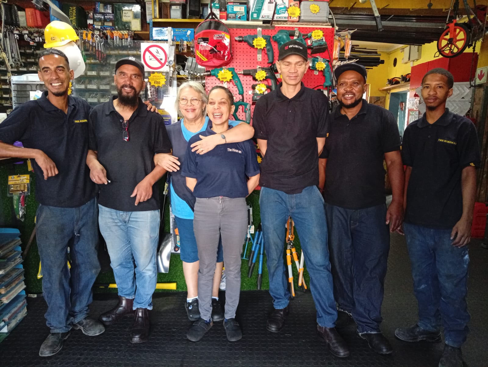 The Hireman team on the shop floor, Hout Bay